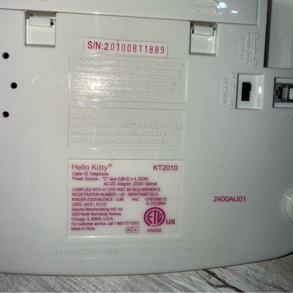 Hello Kitty Fairy Telephone by Sanrio - Picture 10 of 10